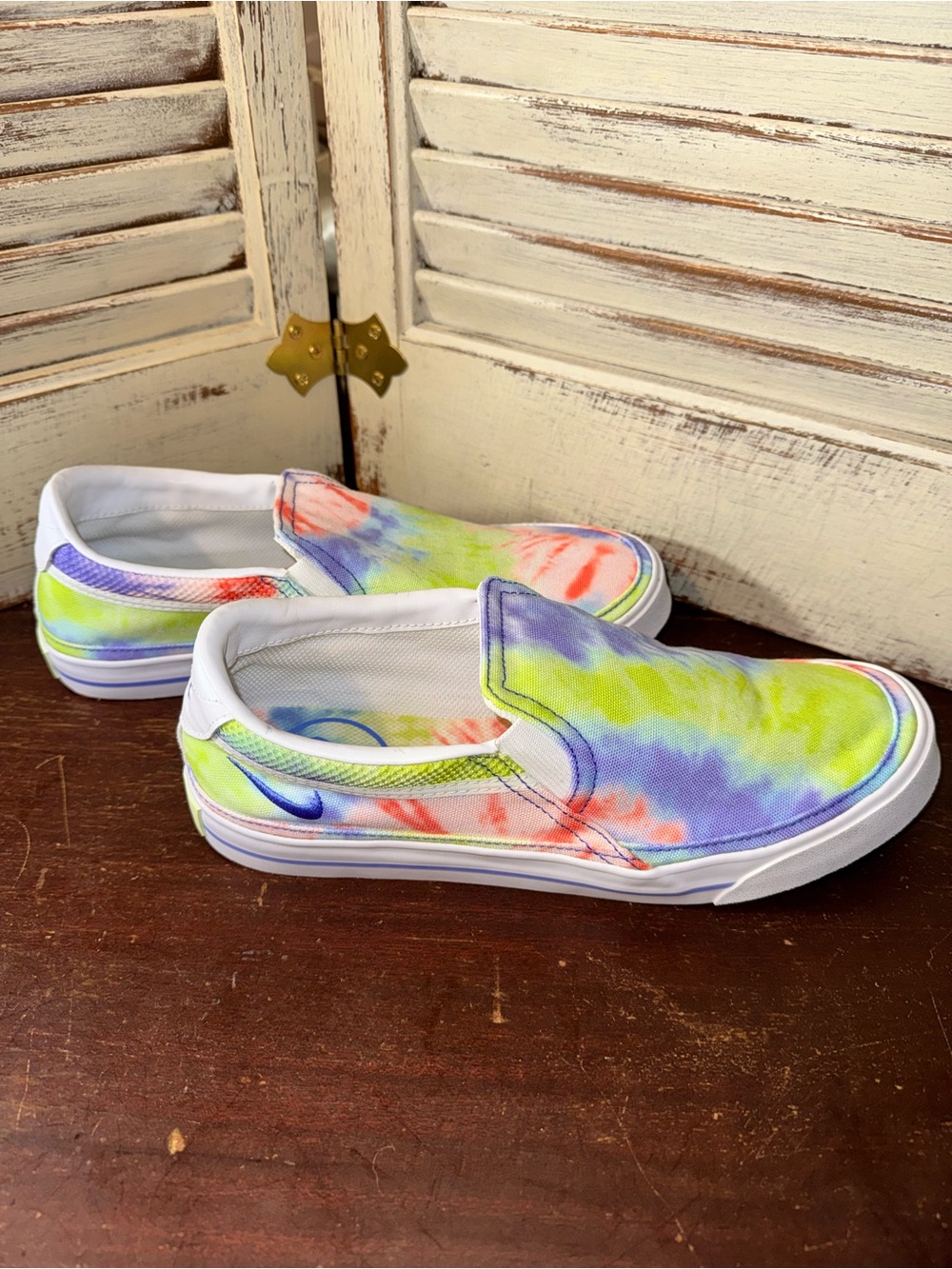 Nike Court Legacy Slip On Tie Dye Canvas Womens 9 Worn Once